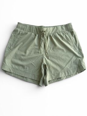 CALIA Women’s Journey Relaxed Fit Woven High-Rise Shorts – Smudged Sage – Size M